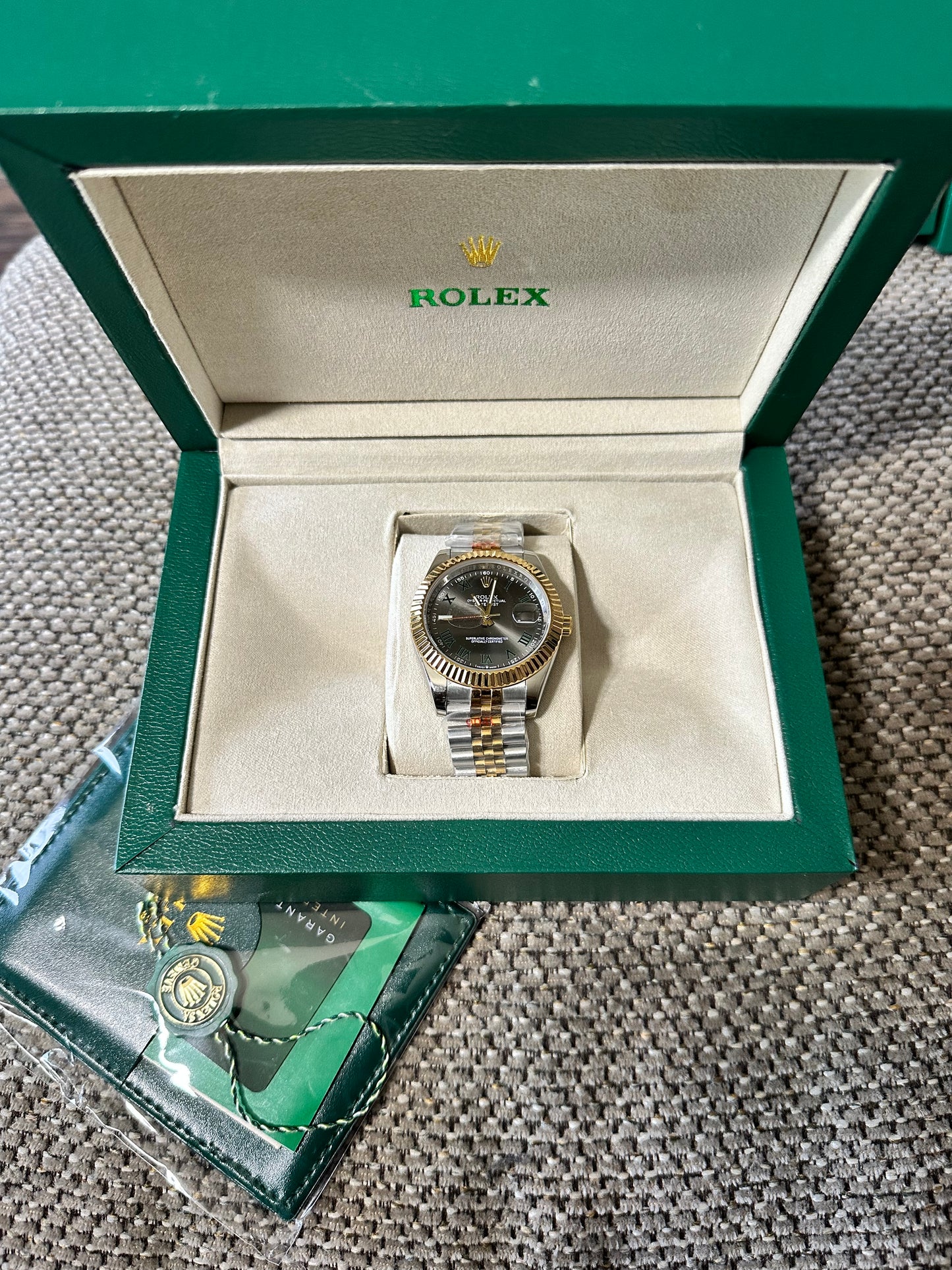 DáteJúst 41mm Green/Gray