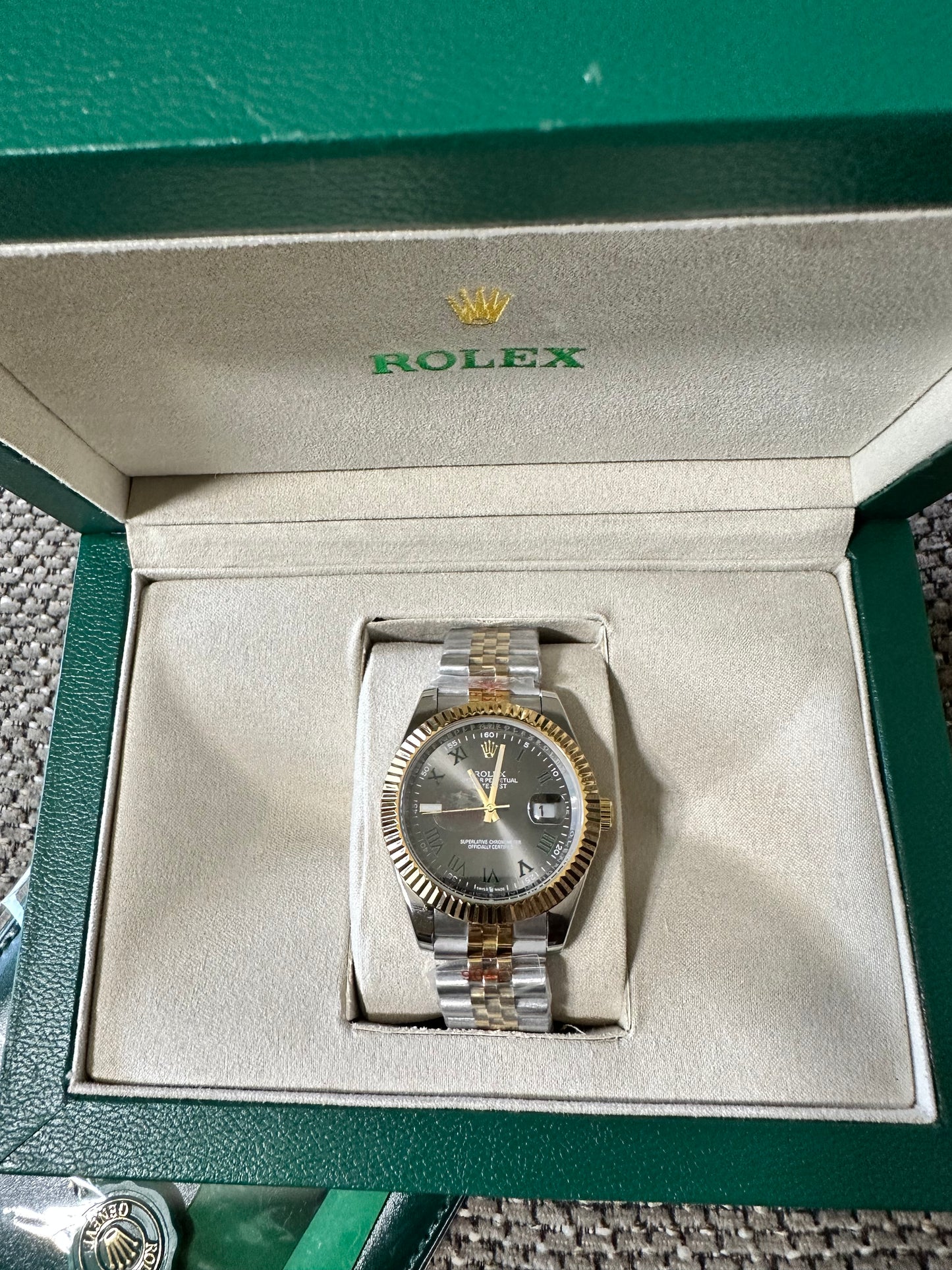 DáteJúst 41mm Green/Gray