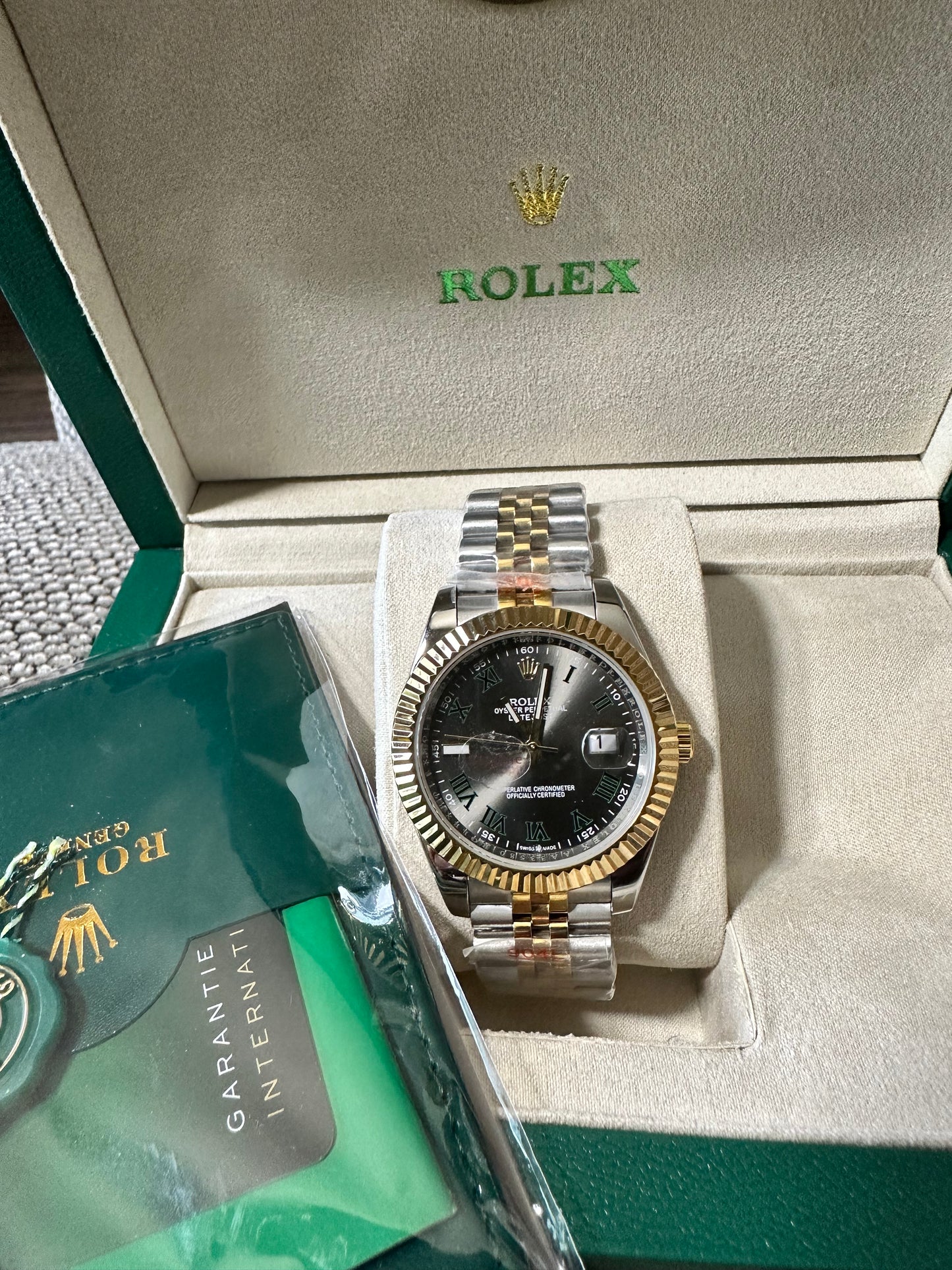 DáteJúst 41mm Green/Gray