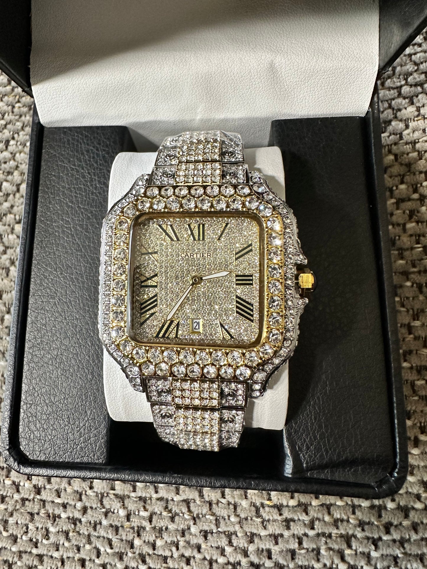 Moissanite Cartier Fully Bust Down GRA certified / white gold