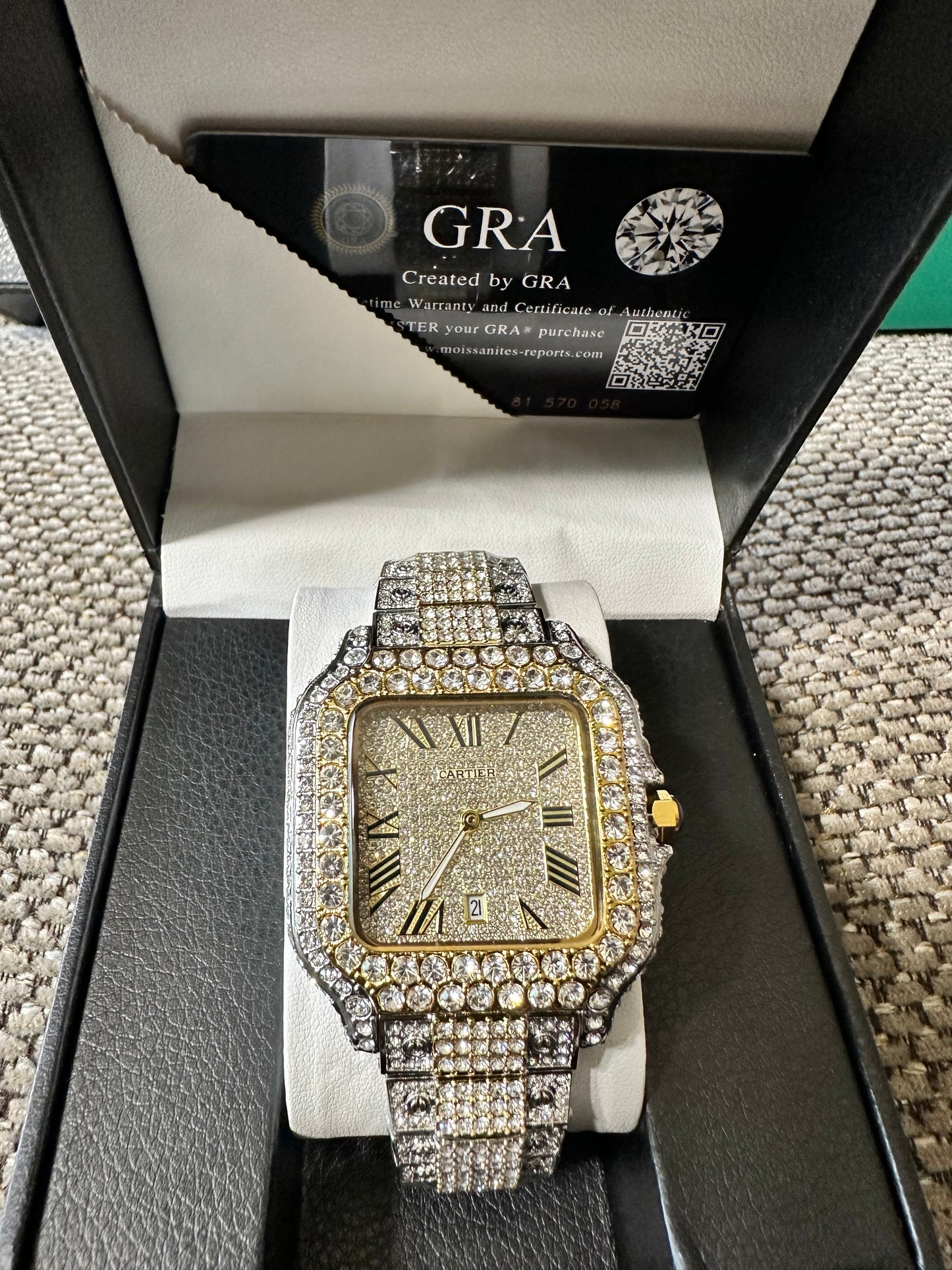 Moissanite Cartier Fully Bust Down GRA certified / white gold