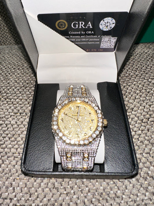 Moissanite AP Fully Bust Down GRA certified / white gold